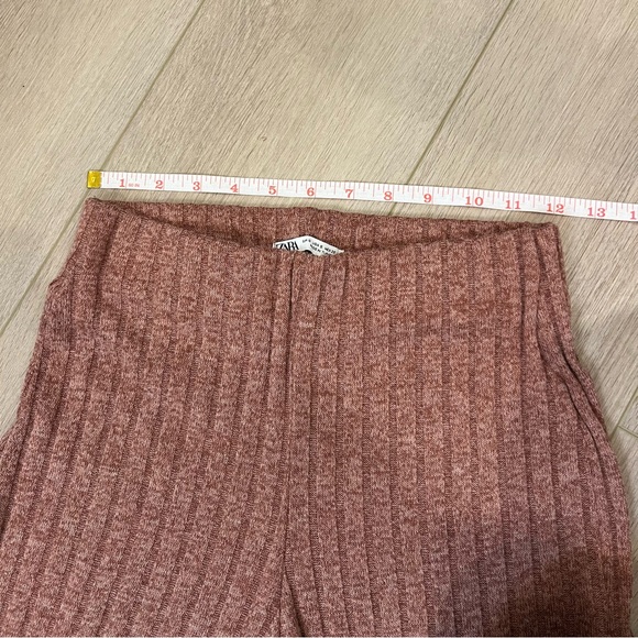Zara Ribbed Knit Flare Pants - Size S - Picture 8 of 10